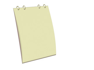 blank yellow notes block