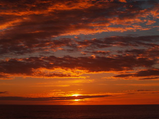 Fototapeta na wymiar oregon sunset on the beach