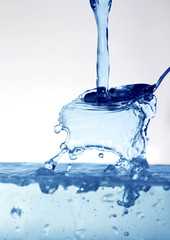 water on spoon