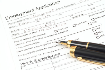 employment application