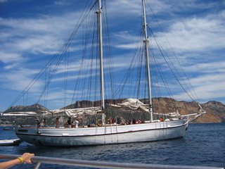 Obraz premium sailing yacht in the med