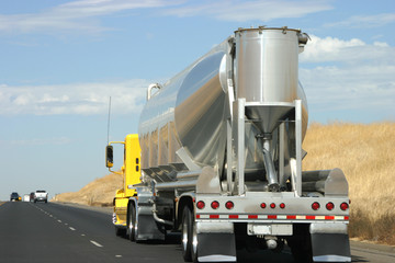 tanker truck on the road