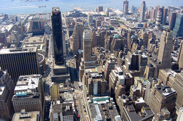 new york city skyscrapers from empire state bldg