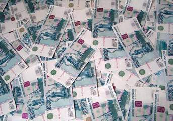 russian roubles background
