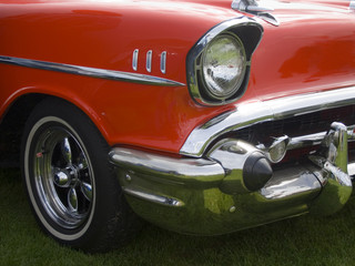 red american classic car 2 horizontal