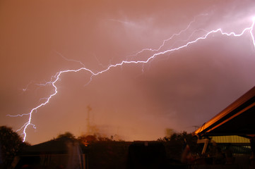 lightning over adelaide