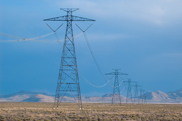 electricity lines in desert