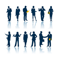 business people silhouettes