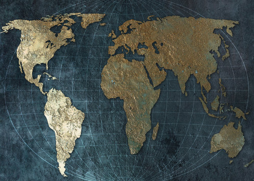 Fototapeta world map