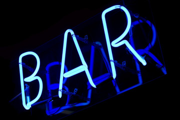 abstract neon sign bar