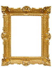 plastic golden picture frame w/ path
