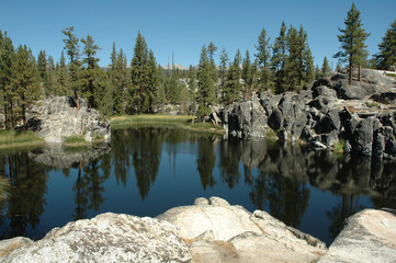 alpine lake in the sierra nevada's