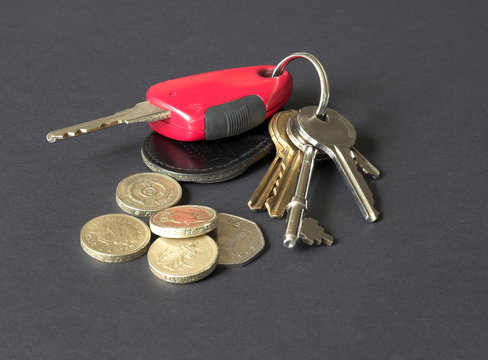 keys and coins