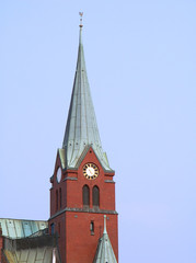 Fototapeta na wymiar old german church tower