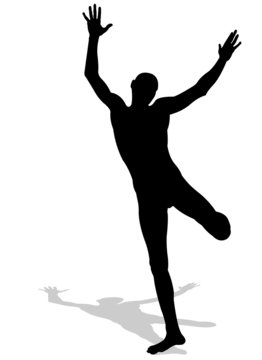 jumping boy silhouette
