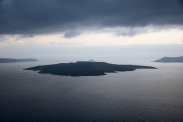 Obraz premium volcan de l'ile de santorin (ilot de néa kaméni)