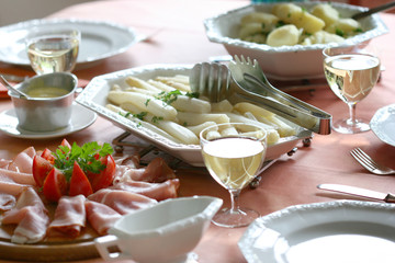 white asparagus meal