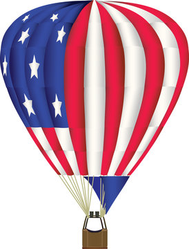 balloon illustration in us flag colors
