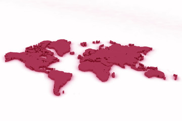 world map flat 3