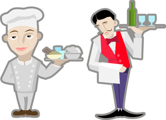 waiter and chef