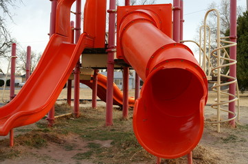 orange tunnel slide