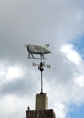 a pig shaped weathervane