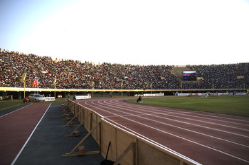 the stadium