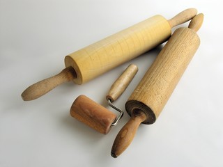wooden rolls for rolling dough