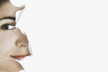 face in the paper
