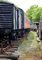 Obraz premium old railway carriages