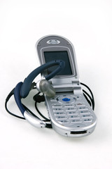 wireless phone and microphone.