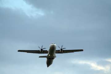 Fototapeta na wymiar plane at take-off