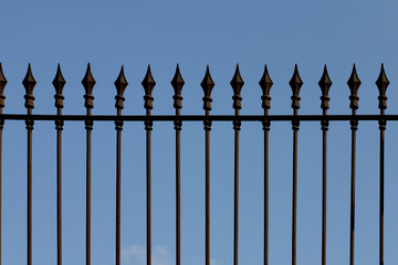 iron picket fence