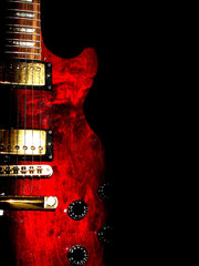 Naklejka premium red guitar