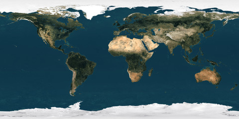carte du monde satellite