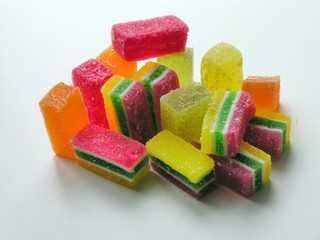 sweet jellies with sugar