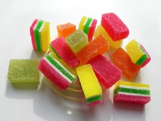 sweet jellies with sugar