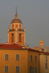 Fototapeta na wymiar Ajaccio Katedra o zachodzie słońca