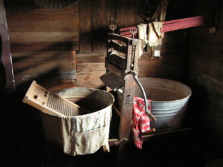 antique laundry wringer