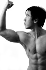 Obraz na płótnie Canvas muscle pose