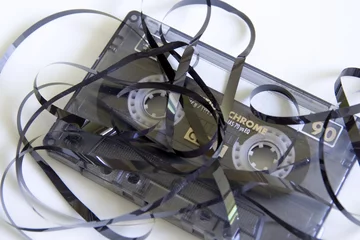 Fotobehang cassette tape unravelled © DaiPhoto