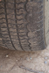 Fototapeta na wymiar tire treads close-up