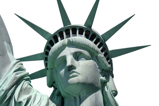 Fototapeta statue of liberty isolated close up