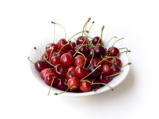 Obraz na płótnie Canvas cherries in bowl