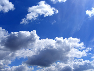 Naklejka na ściany i meble chmury-niebo-chmury