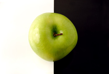 granny smith apple on artistic background