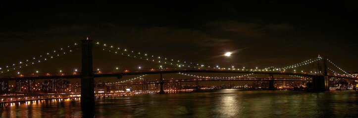 Fototapeta na wymiar panaromic Brooklyn Bridge