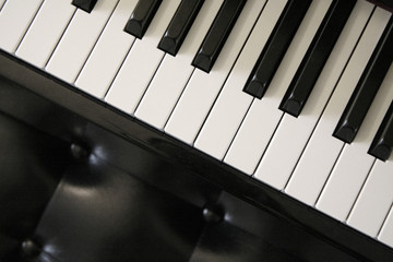 close up shot of piano keys