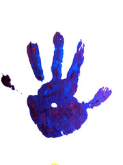 blue habdprint