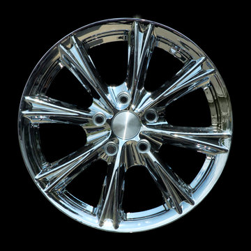 titanium chrome car rim texture isolated